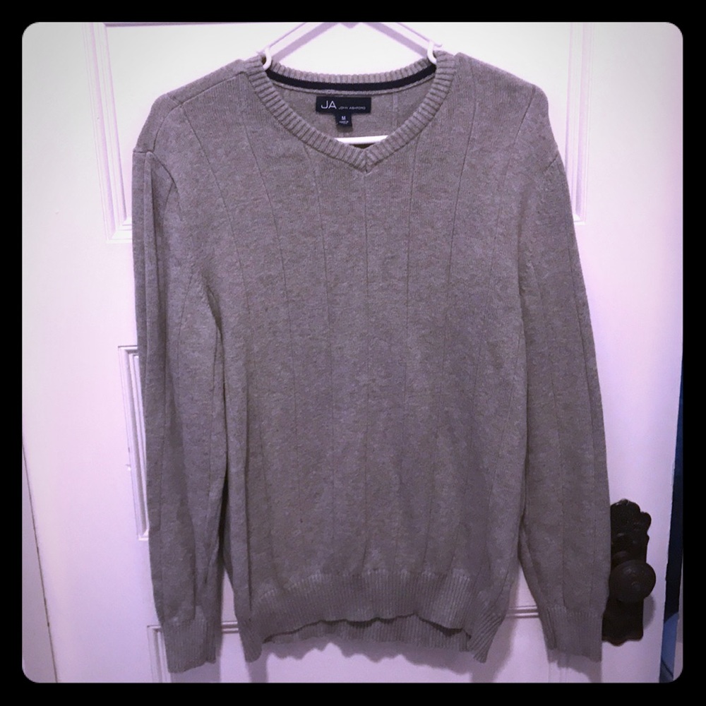 Gray knit sweater